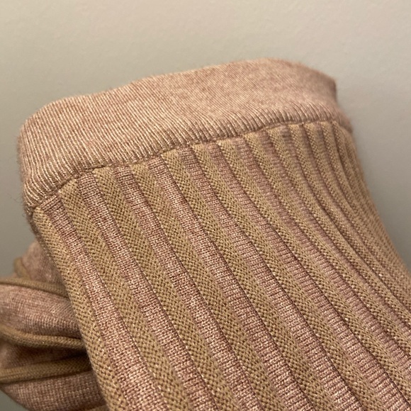 Brown/Tan Knit Midi Skirt - Picture 3 of 3